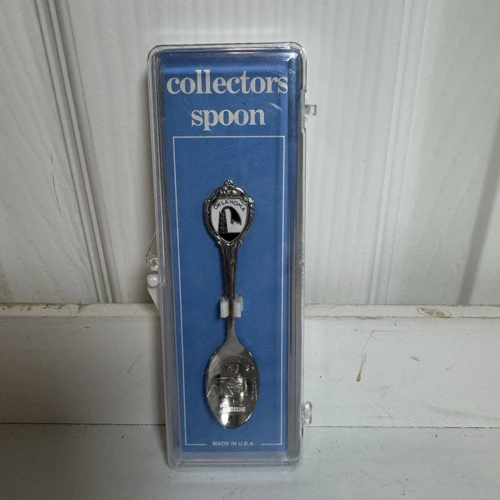 Oklahoma Vintage Collector Souvenir Spoon Collectible Made In USA Original‎ Box